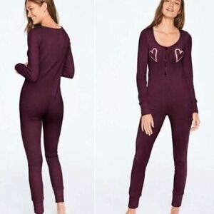 Victoria’s Secret Pink SZ XS purple candy cane onesie